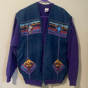 Vintage 90’s western sweatshirt jacket